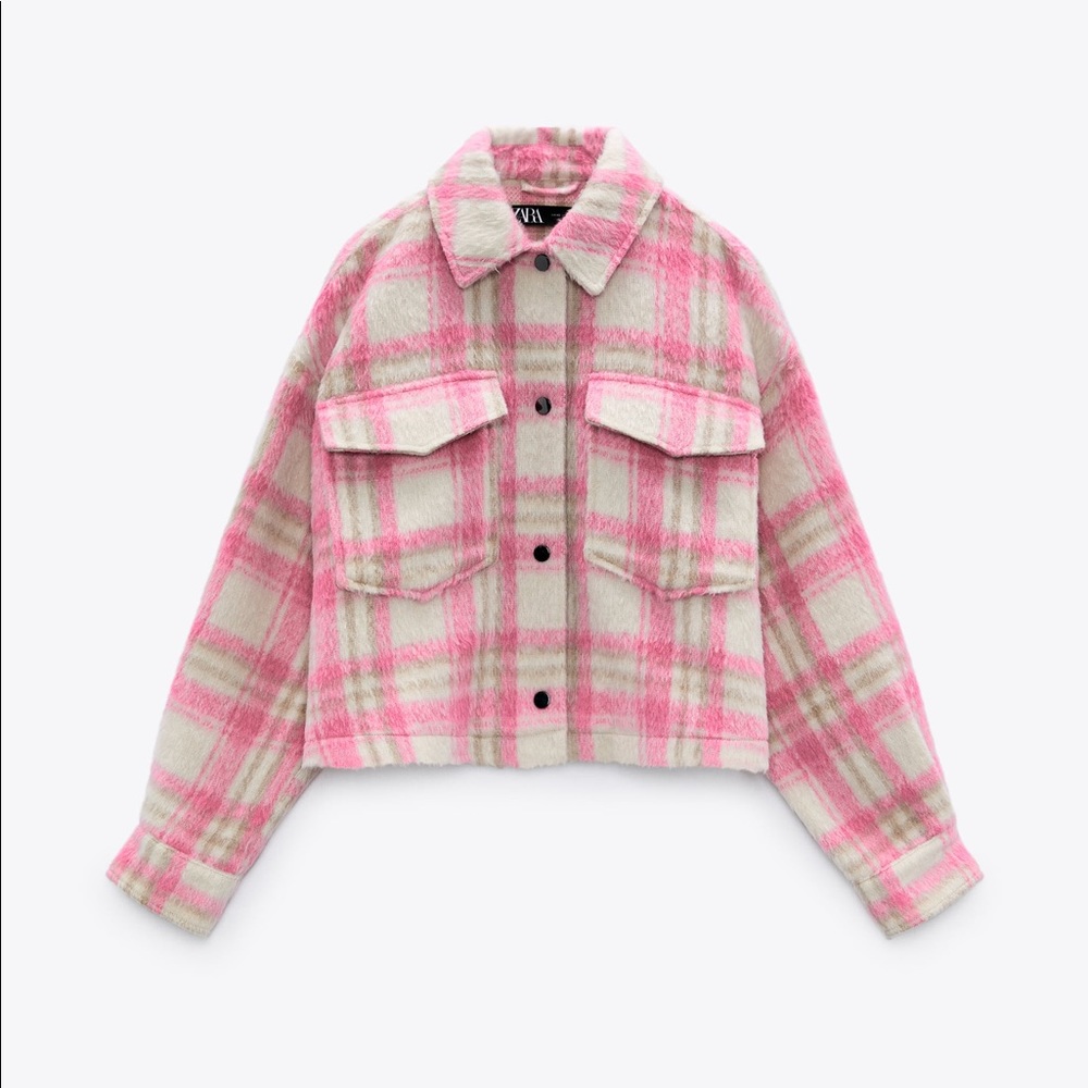 Zara Pink Plaid Jacket